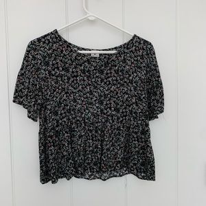 Black floral top